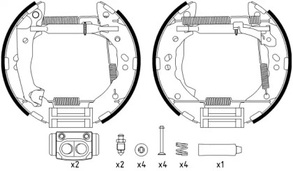 Комлект тормозных накладок (HELLA: 8DB 355 022-631)