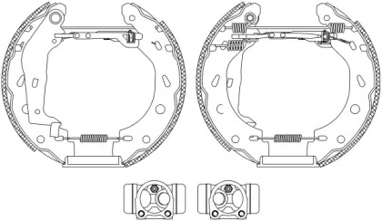 Комлект тормозных накладок (HELLA: 8DB 355 004-801)