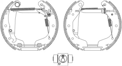 Комлект тормозных накладок (HELLA: 8DB 355 005-221)