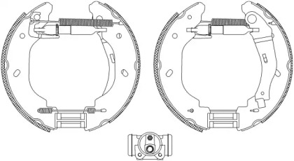 Комлект тормозных накладок (HELLA: 8DB 355 005-081)