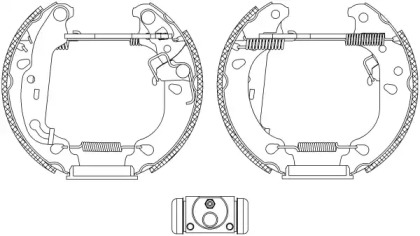 Комлект тормозных накладок (HELLA: 8DB 355 004-811)