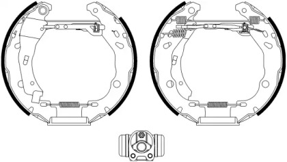 Комлект тормозных накладок (HELLA: 8DB 355 022-601)