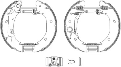 Комлект тормозных накладок (HELLA: 8DB 355 005-091)