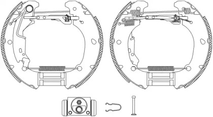 Комлект тормозных накладок (HELLA: 8DB 355 004-881)