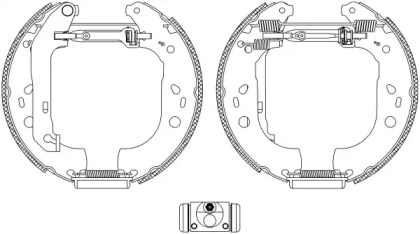 Комлект тормозных накладок (HELLA: 8DB 355 005-101)