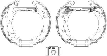 Комлект тормозных накладок (HELLA: 8DB 355 004-921)