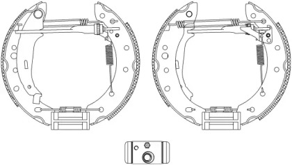 Комлект тормозных накладок (HELLA: 8DB 355 005-121)