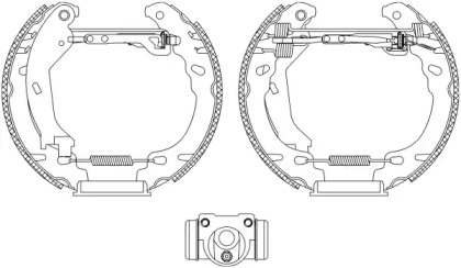 Комлект тормозных накладок (HELLA: 8DB 355 005-261)