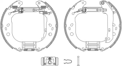 Комлект тормозных накладок (HELLA: 8DB 355 004-861)