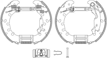 Комлект тормозных накладок (HELLA: 8DB 355 005-181)