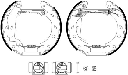 Комлект тормозных накладок (HELLA: 8DB 355 022-961)