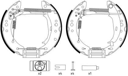 Комлект тормозных накладок (HELLA: 8DB 355 022-931)