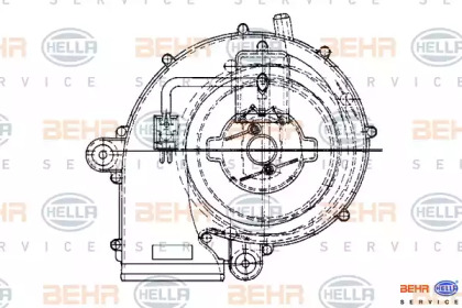 Вентилятор (HELLA: 8EW 009 159-221)