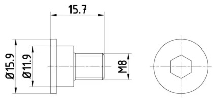 Болт (HELLA: 8DZ 355 209-031)