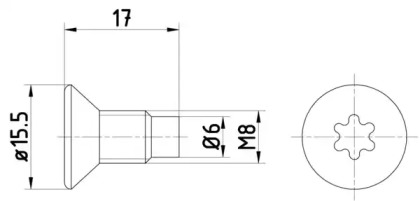 Болт (HELLA: 8DZ 355 209-041)