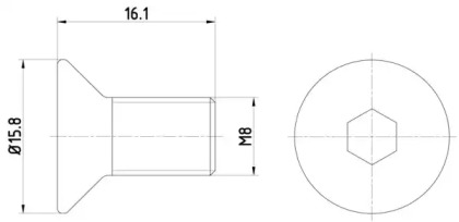 Болт (HELLA: 8DZ 355 209-061)