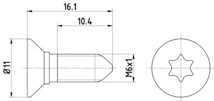 Болт (HELLA: 8DZ 355 209-081)