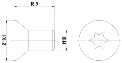 Болт (HELLA: 8DZ 355 209-101)