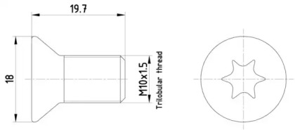 Болт (HELLA: 8DZ 355 209-111)