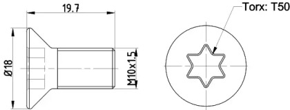 Болт (HELLA: 8DZ 355 209-161)