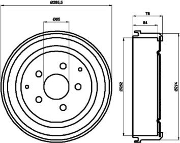 Тормозный барабан (HELLA: 8DT 355 301-641)