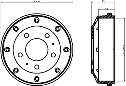 Тормозный барабан (HELLA: 8DT 355 301-971)