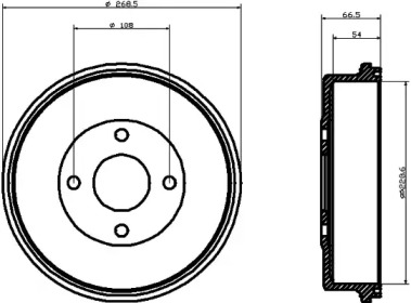 Тормозный барабан (HELLA: 8DT 355 300-181)