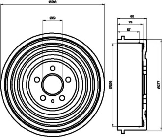 Тормозный барабан (HELLA: 8DT 355 301-591)