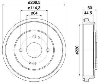 Тормозный барабан (HELLA: 8DT 355 302-261)