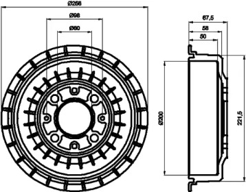 Тормозный барабан (HELLA: 8DT 355 302-271)