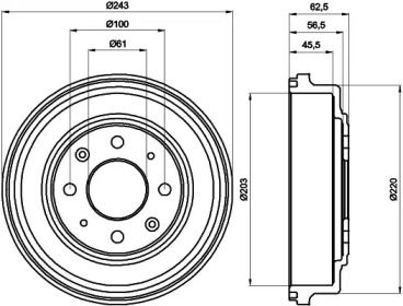 Тормозный барабан (HELLA: 8DT 355 300-231)