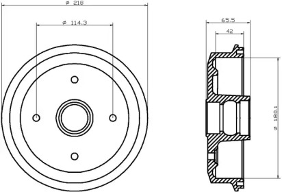 Тормозный барабан (HELLA: 8DT 355 302-321)