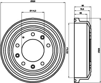 Тормозный барабан (HELLA: 8DT 355 302-371)