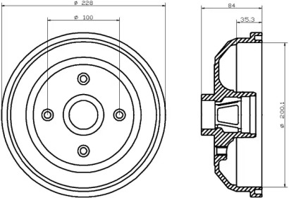 Тормозный барабан (HELLA: 8DT 355 301-551)