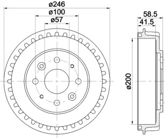 Тормозный барабан (HELLA: 8DT 355 300-781)