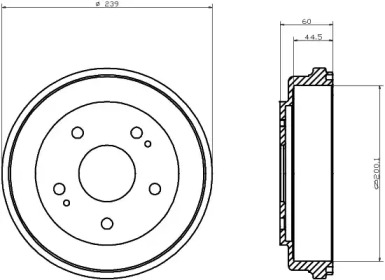 Тормозный барабан (HELLA: 8DT 355 300-941)