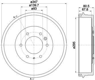 Тормозный барабан (HELLA: 8DT 355 301-831)