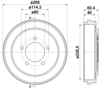 Тормозный барабан (HELLA: 8DT 355 301-921)