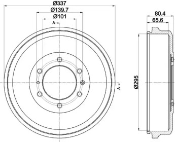 Тормозный барабан (HELLA: 8DT 355 302-661)