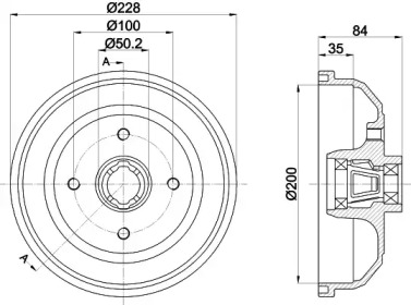 Тормозный барабан (HELLA: 8DT 355 302-861)