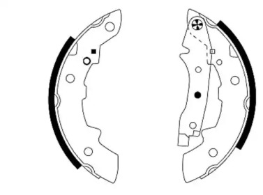 Комлект тормозных накладок (HELLA: 8DB 355 000-051)