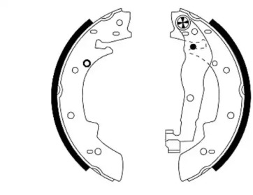 Комлект тормозных накладок (HELLA: 8DB 355 001-991)