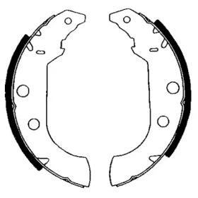 Комлект тормозных накладок (HELLA: 8DB 355 001-101)