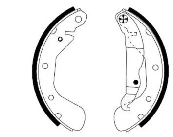 Комлект тормозных накладок (HELLA: 8DB 355 022-691)