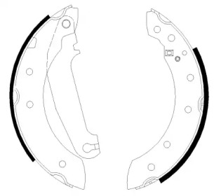 Комлект тормозных накладок (HELLA: 8DB 355 001-051)