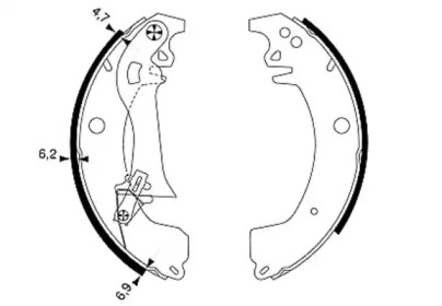 Комлект тормозных накладок (HELLA: 8DB 355 002-101)