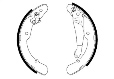 Комлект тормозных накладок (HELLA: 8DB 355 001-691)