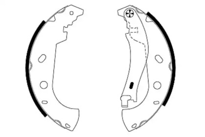 Комлект тормозных накладок (HELLA: 8DB 355 001-841)