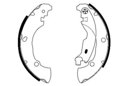 Комлект тормозных накладок (HELLA: 8DB 355 005-171)