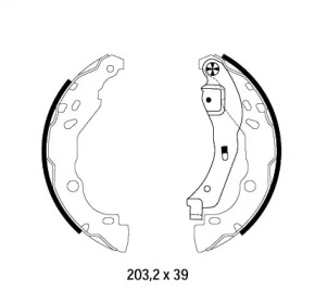 Комлект тормозных накладок (HELLA: 8DB 355 002-641)